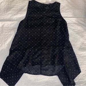 Banana republic short sleeve formal shirt with white dots